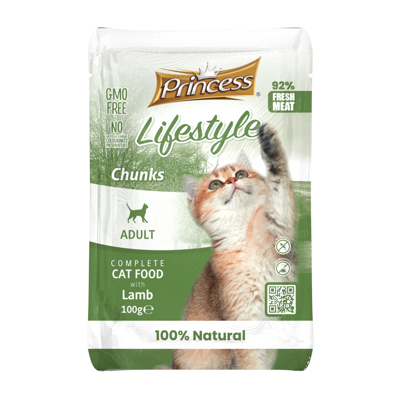PRINCESS Lifestyle šlapias ėdalas katėms su ėriena, 100g