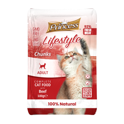 PRINCESS Lifestyle šlapias ėdalas katėms su jautiena, 100g