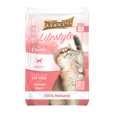 PRINCESS Lifestyle šlapias ėdalas katėms su lašiša, 100g