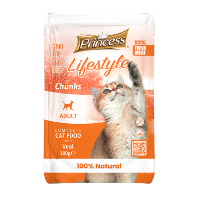 PRINCESS Lifestyle šlapias ėdalas katėms su veršiena, 100g