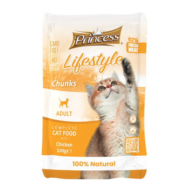 PRINCESS Lifestyle šlapias ėdalas katėms su vištiena, 100g
