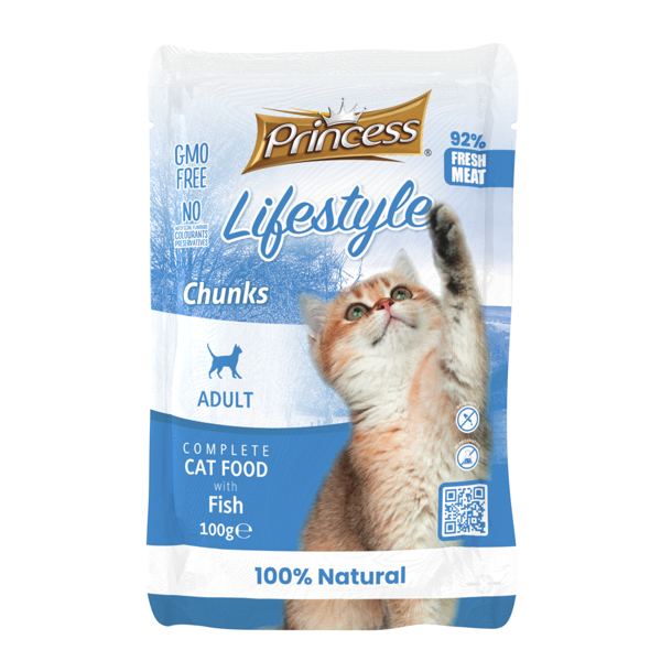 PRINCESS Lifestyle šlapias ėdalas katėms su žuvimi, 100g