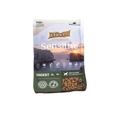 PRINCESS Sensitive Digets ėdalas suaugusioms katėms virškinimo palaikymui, 350g
