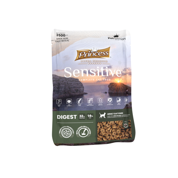 PRINCESS Sensitive Digets ėdalas suaugusioms katėms virškinimo palaikymui, 350g