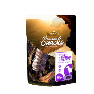 PRINCE skanėstas šunims jaučio gerklų gabaliukai, 250g