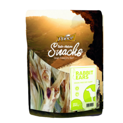 PRINCE skanėstas šunims, triušio ausys 250g