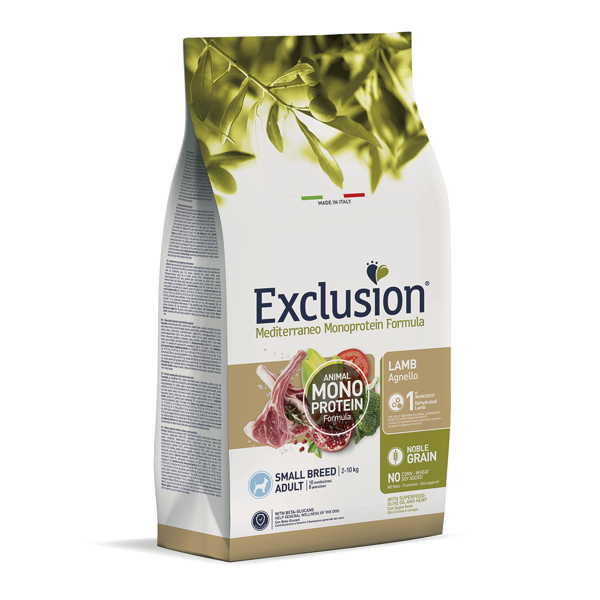EXCLUSION Mediterraneo maistas mažiems šunims su ėriena, S, 7 kg