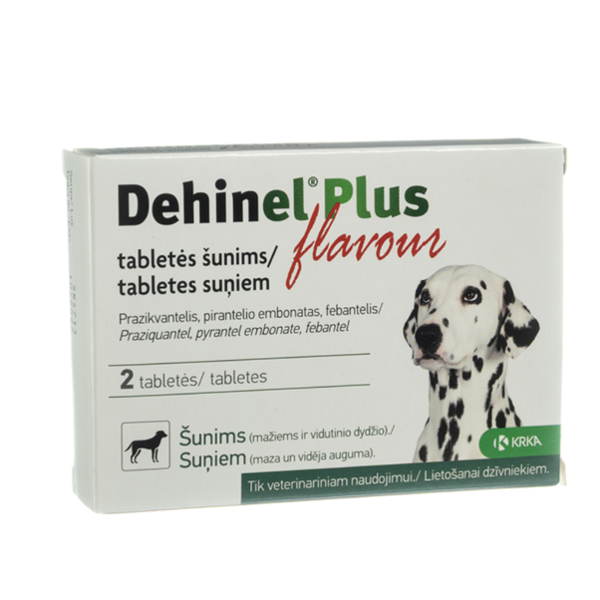 KRKA DEHINEL PLUS FLAVOUR N2, antihelmitinis preparatas šunims
