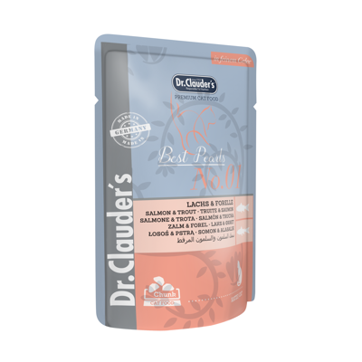 DR. CLAUDER'S Salmon&trout in aspic konservai katėms su lašiša ir upėtakiu 100 g