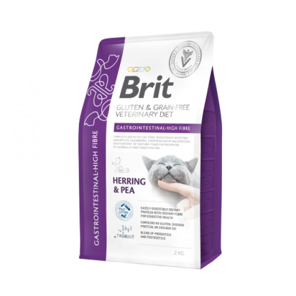 BRIT GF Veterinary Diets Cat Gastrointestinal High Fibre sausas pašaras katėms 2kg