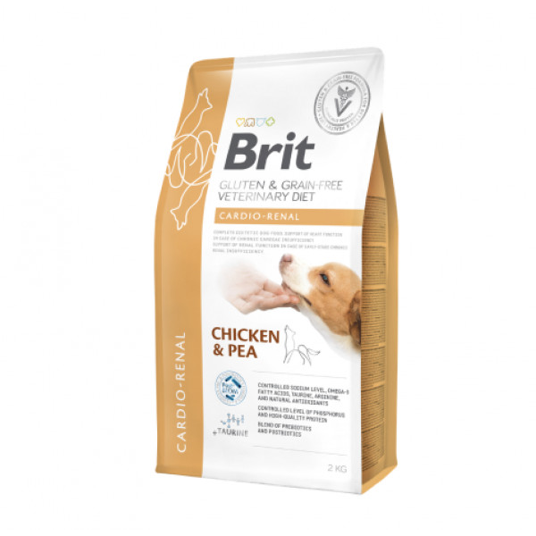 BRIT GF Veterinary Diets Dog Cardio-Renal sausas pašaras šunims 2 kg