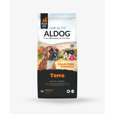 AlDOG Grain Free Terra begrūdis sausas maistas šunims su jautiena, 10kg