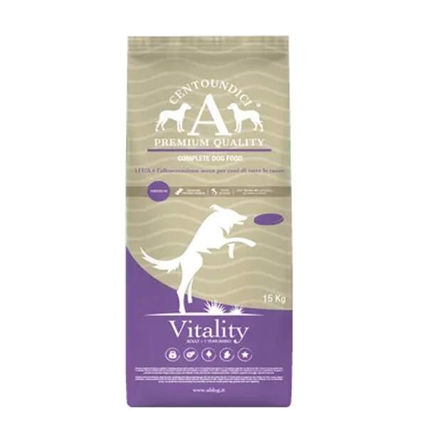 CENTOUNDICI/A 111/A Vitality sausas maistas ištvermingiems ir sportiškiems šunims, 15 kg
