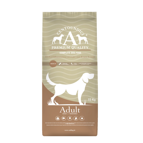 CENTOUNDICI/A 111/A Adult sausas maistas šunims be gliuteno, 15 kg
