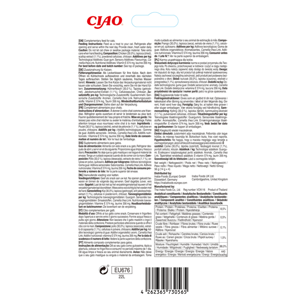 CHURU Hairball Control kreminis skanėstas su vištiena katėms, 4 vnt.