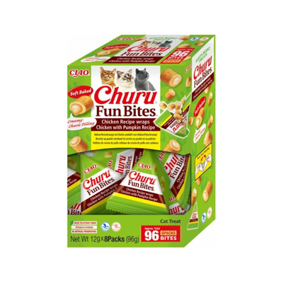 CHURU Fun Bites skanėstai su vištiena ir moliūgu katėms, 96 g
