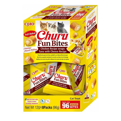 CHURU Fun Bites skanėstai su tunu ir sūriu katėms, 96 g