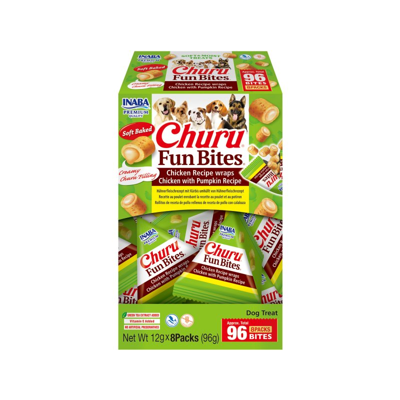 CHURU Fun Bites skanėstai su vištiena ir moliūgu šunims, 96 g