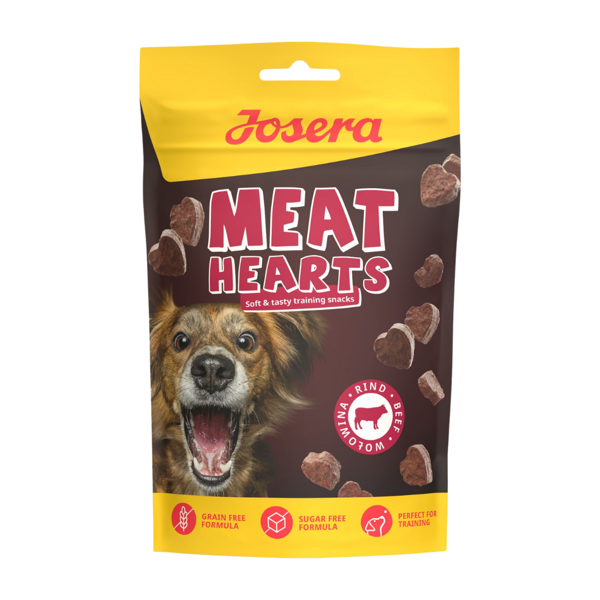  JOSERA Meat Meat Hearts Beef treniravimo skanėstai šunims su jautiena, 70 g