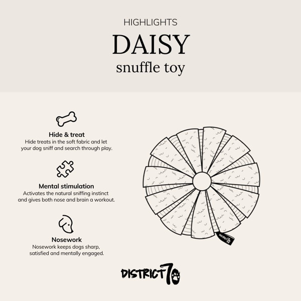 DISTRICT 70 DAISY užimtumo žaislas šunims 21 cm., balta