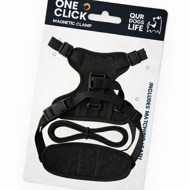 OURDOGSLIFE magnetinės šunų petnešos + 2 m pavadėlis (komplektas), M, juoda