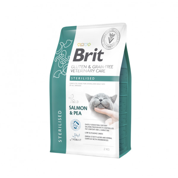BRIT GF Veterinary Diets Cat Sterilised sausas pašaras katėms 2kg
