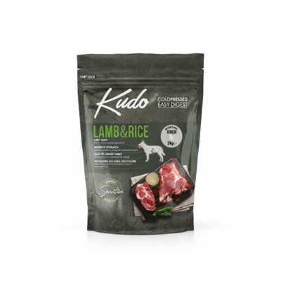 KUDO Lamb&Rice Medium Maxi Junior sausas pašaras jauniems šunims, 3 kg