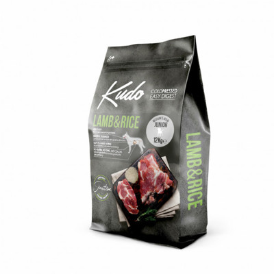 KUDO Lamb&Rice Medium Maxi Junior sausas pašaras jauniems šunims, 12 kg paveikslėlis