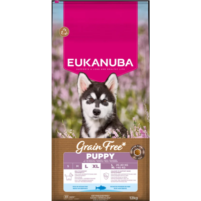 EUKANUBA GF sausas pašaras didelių veislių šuniukams su žuvimi, L, 12 kg 