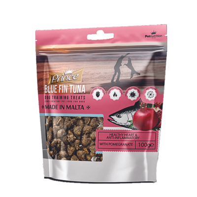PRINCE Mėlynojo tuno skanėstai šunims – sveika širdis, 100g