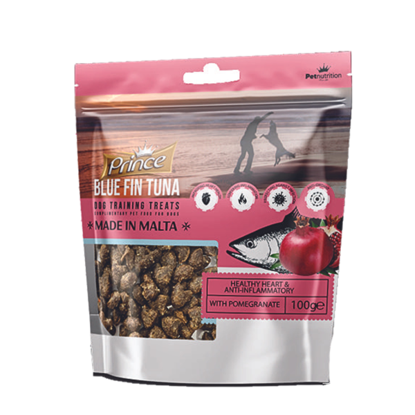 PRINCE Mėlynojo tuno skanėstai šunims – sveika širdis, 100g