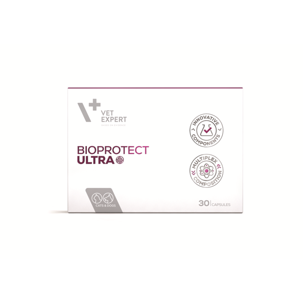 VETEXPERT Bioprotect Ultra pašaro papildas šunims, žarnyno veiklai, N30