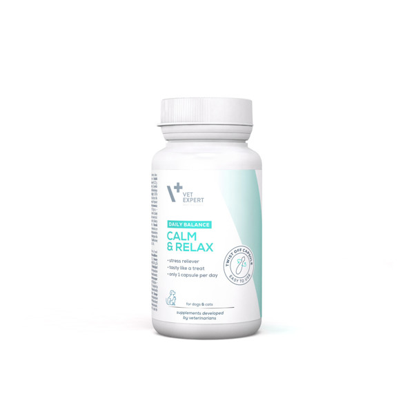 VETEXPERT Calm&Relax pašaro papildas šunims ir katėms, streso mažinimui, N30