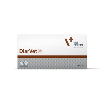 VETEXPERT Diarvet pašaro papildas m.veislių šunims ir katėms nuo viduriavimo, N6 tab.