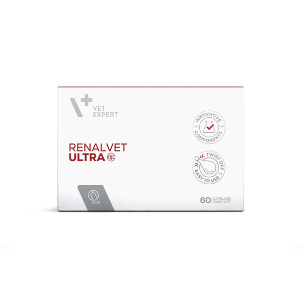VETEXPERT Renalvet ultra pašaro papildas katėms, inkstų finkcai, N60