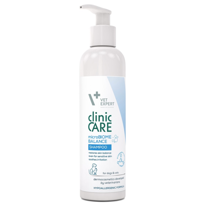 VETEXPERT Microbiome balance Clinic Care šampūnas šunims ir katėms, 250ml