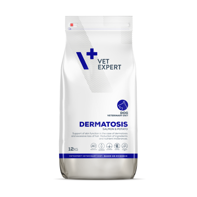 VETEXPERT Veterinary Diet Dermatosis Salmon&Potato dietinis sausas pašaras šunims, 12 kg
