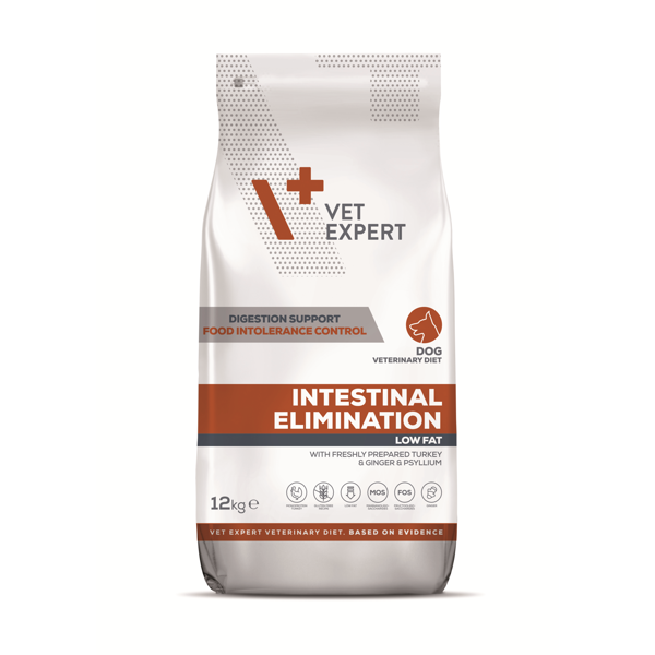 VETEXPERT Veterinary Diet Intestinal elimination dietinis sausas pašaras šunims, 12 kg