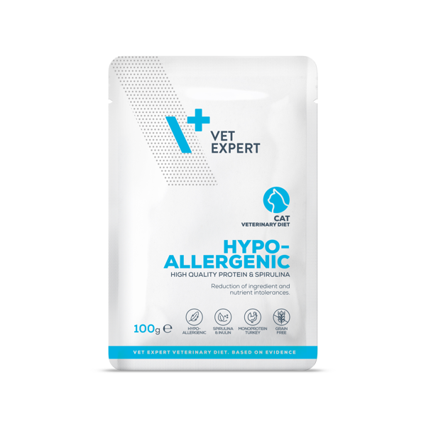 VETEXPERT Veterinary Diet Hypoallergenic dietinis pašaras katėms, 100g 