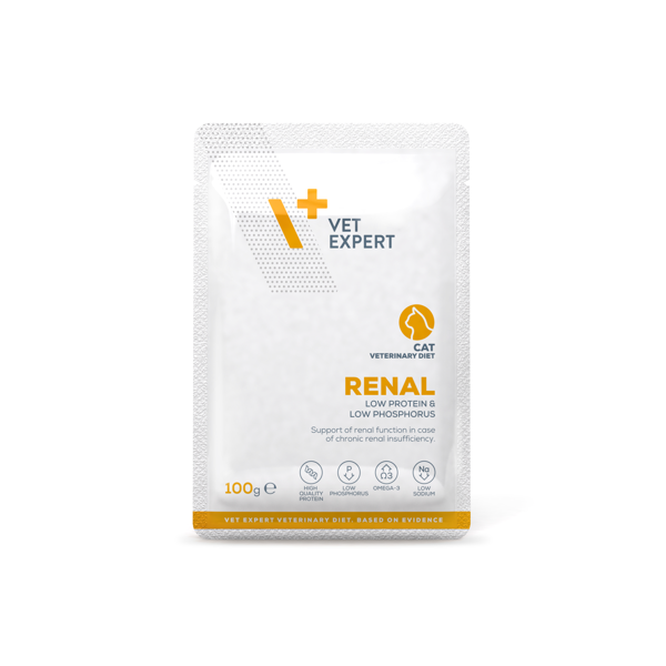 VETEXPERT Veterinary Diet Renal dietinis pašaras katėms, 100g