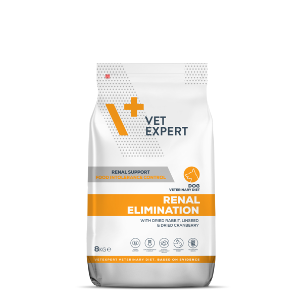 VETEXPERT Veterinary Diet Renal Elimination dietinis sausas pašaras šunims, 8 kg