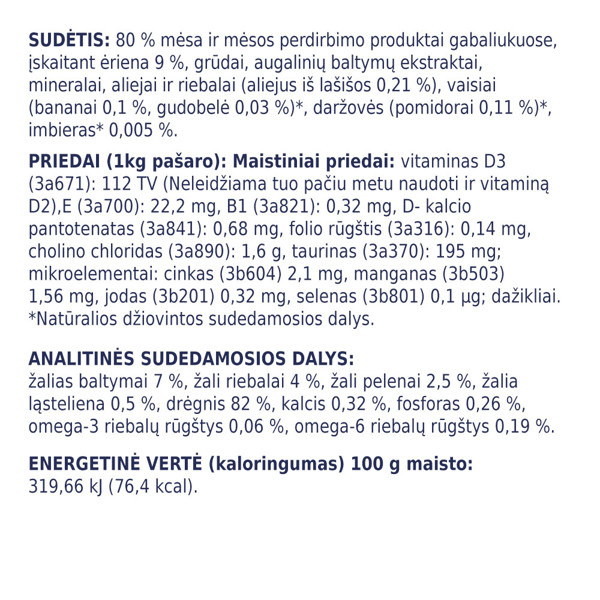 CLUB 4 PAWS Premium konservuotas pašaras m. veislių suaugusiems šunims su ėriena padaže, 100 kg