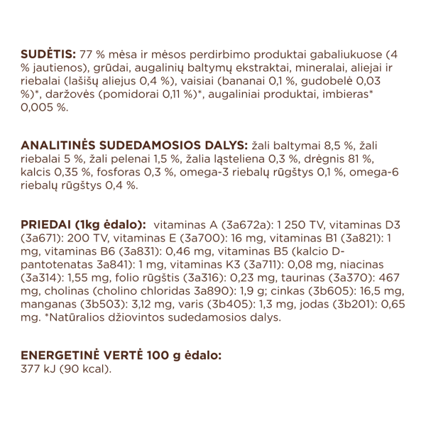 CLUB 4 PAWS Premium konservuotas pašaras su jautiena drebučiuose suaugusioms katėms, 85g