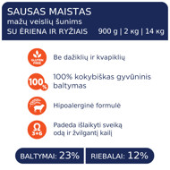 CLUB 4 PAWS Premium Lamb&Rice visavertis pašaras suaugusiems mažų veislių šunims, 14 kg