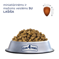CLUB 4 PAWS Premium visavertis sausas pašaras mini ir mažų veislių šunims su lašiša, 14 kg