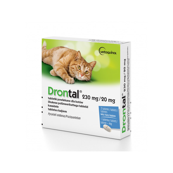 DRONTAL Cat tabletės nuo kirminų katėms, N2