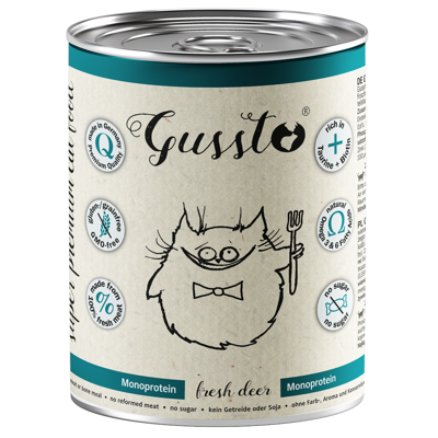 GUSSTO Cat Fresh Deer konservai katėms su elniena, 400 g