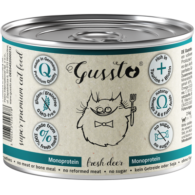 GUSSTO Cat Fresh Deer konservai katėms su elniena, 200 g