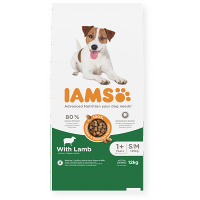 IAMS sausas maistas mažų ir vidutinių veislių šunims su ėriena, 12 kg
