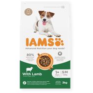 IAMS sausas maistas mažų ir vidutinių veislių šunims su ėriena, 3 kg